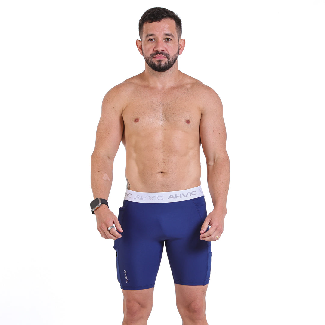 Bermuda Masculina QuadRun Drop Azul Marinho