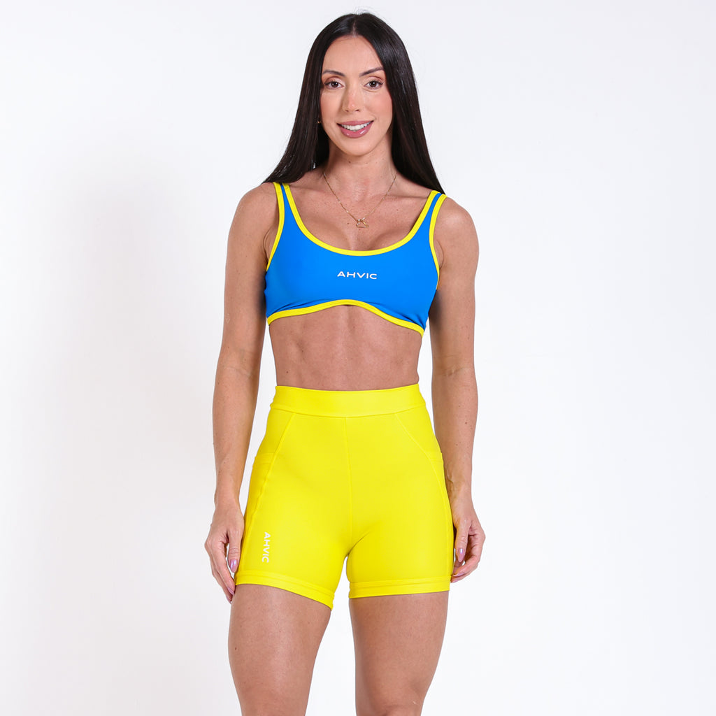 Short Move Drop Amarelo Brasil