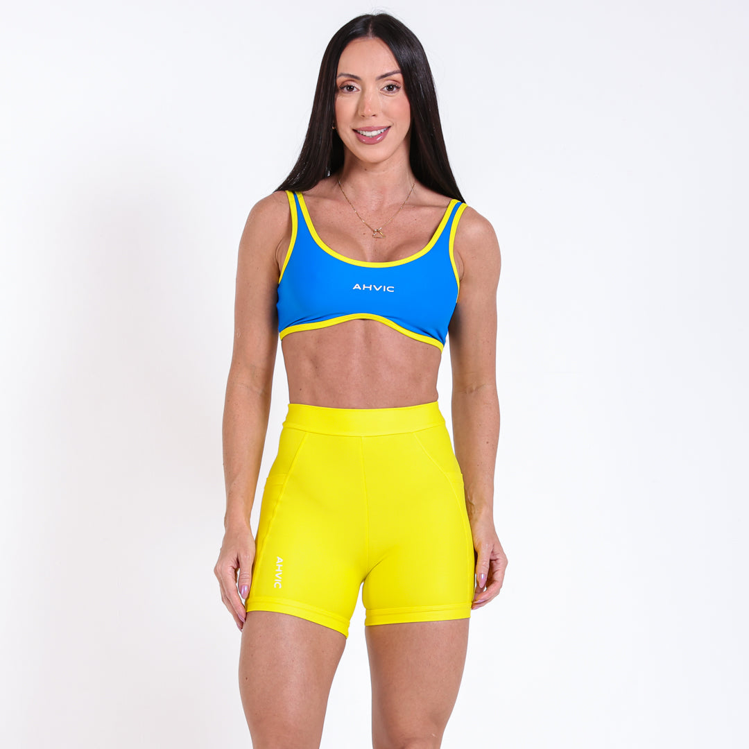 Short Move Drop Amarelo Brasil