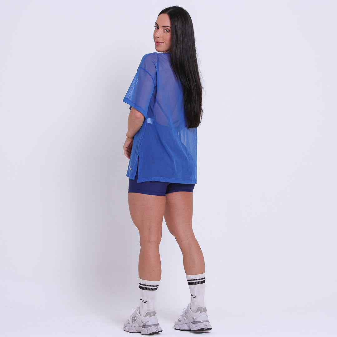 Blusão de Tule Azul