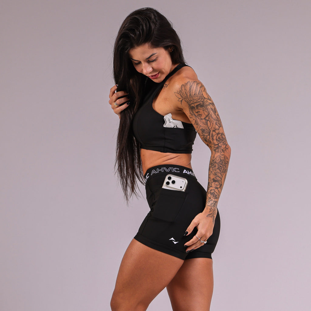 Top Susana Pocket Preto