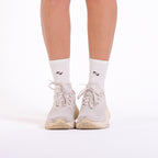 Meia AHVIC Off White com Marrom