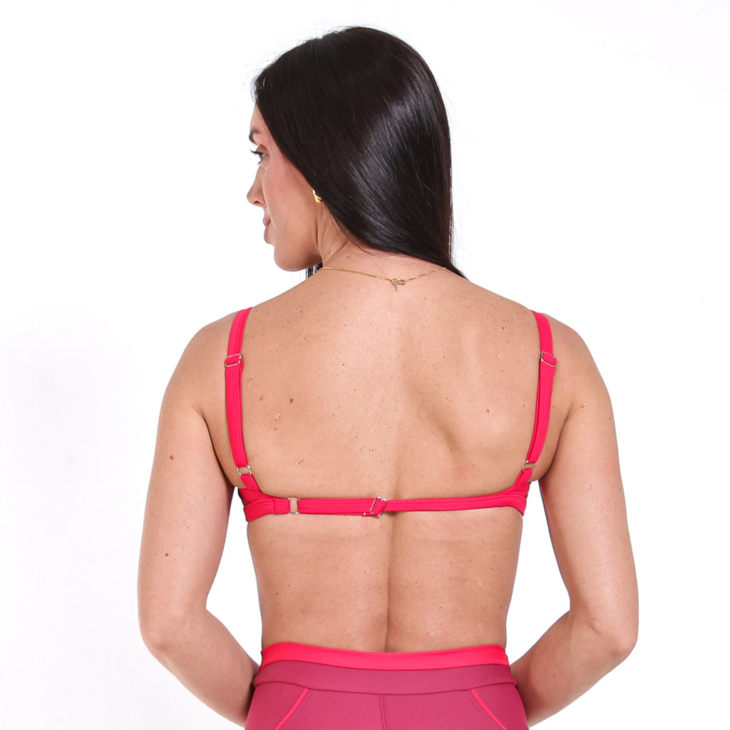 Top Venice Bicolor Cherry Red com Vermelho