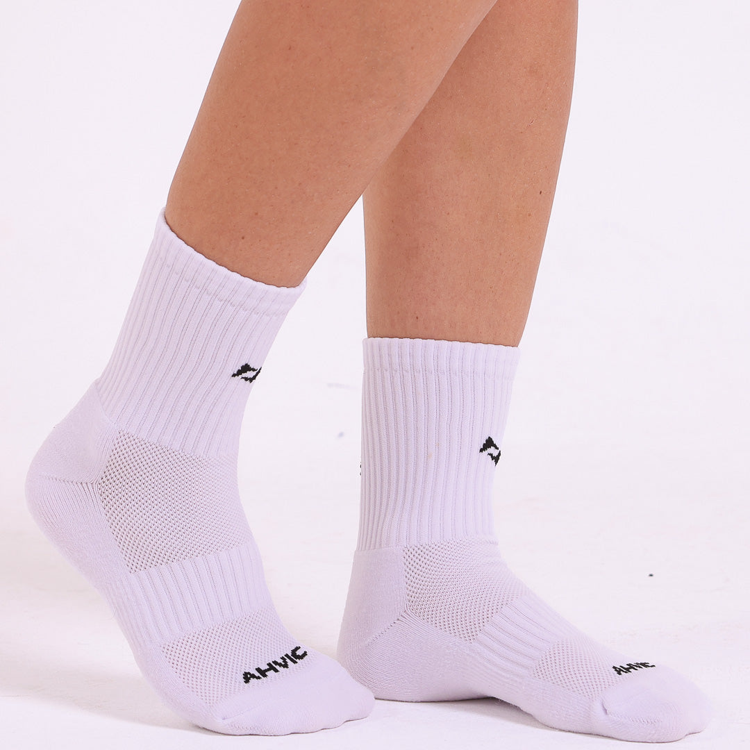 Meia AHVIC Branca Cano Médio
