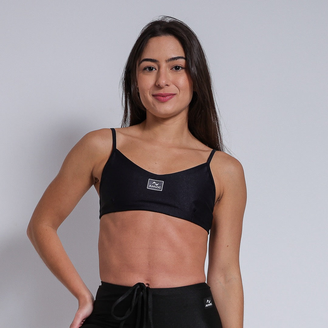 Top Júlia Aveludado  Preto