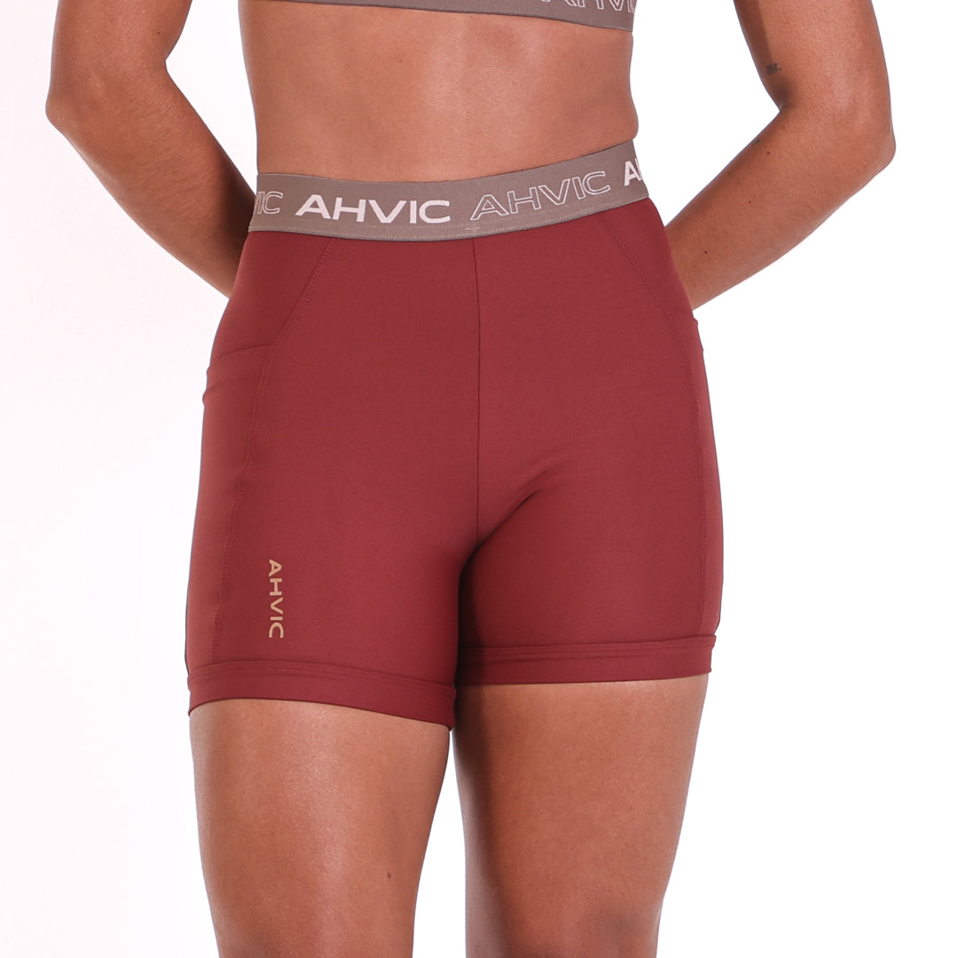 Short com Bolso Napa Madder Brown