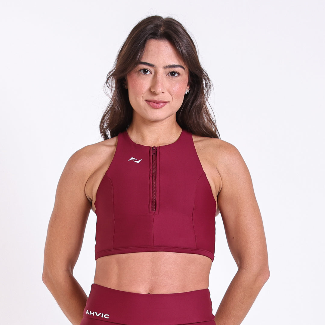 Top Susana Pocket Bordô