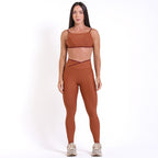 Legging Rise Drop Amendoa