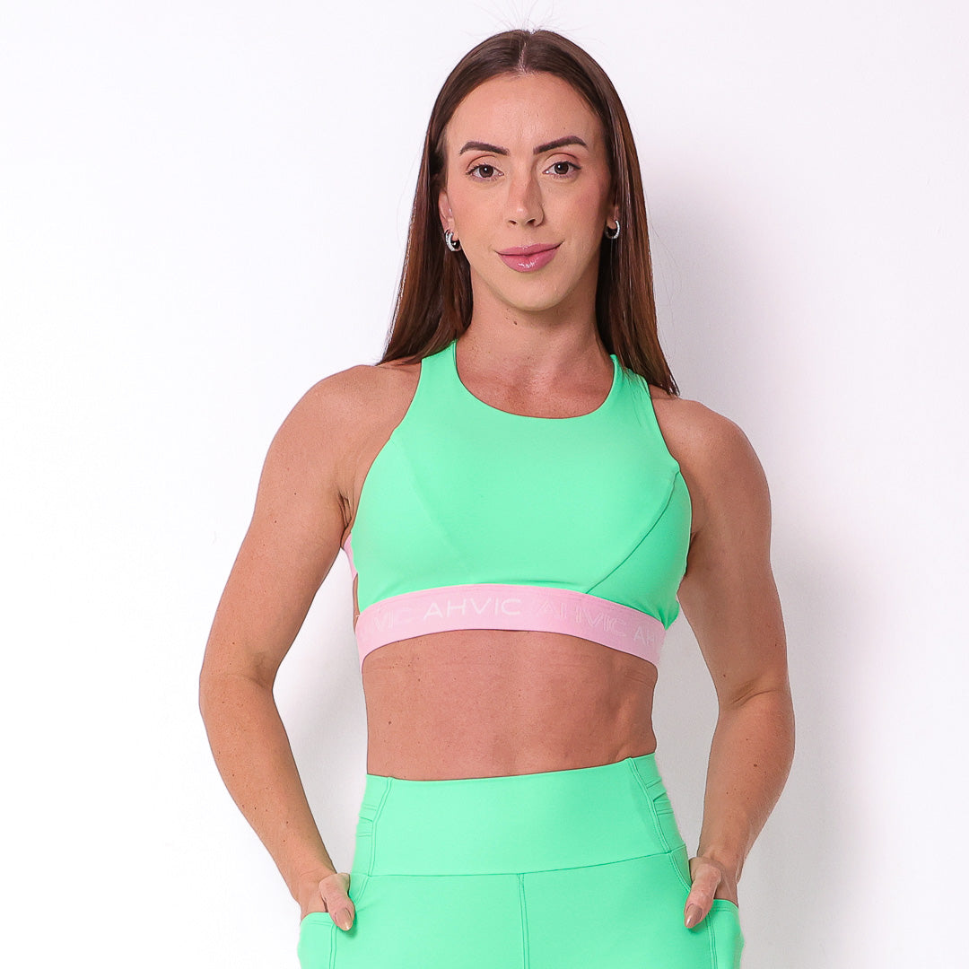 Top Mari Run Drop  Verde Menta