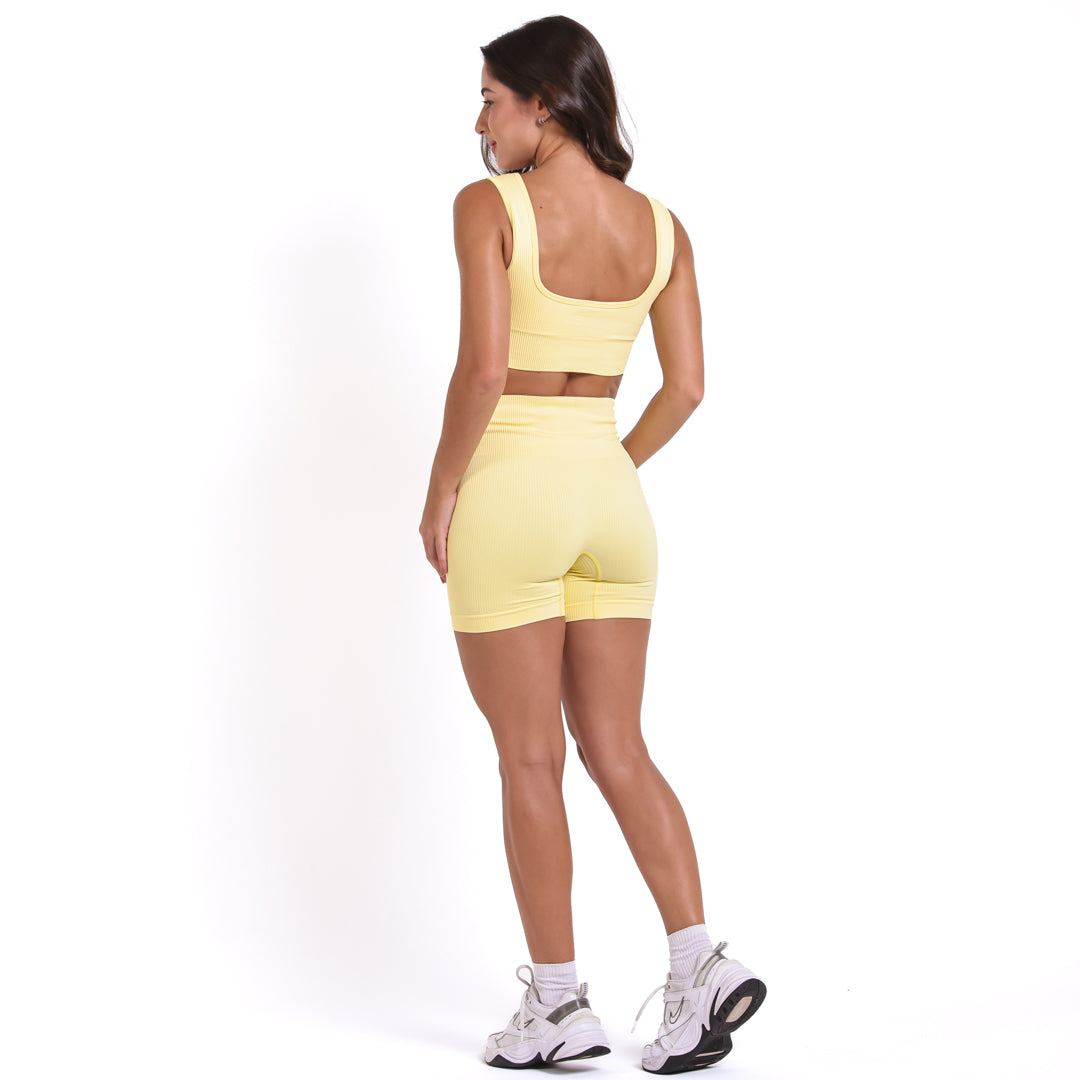 Top Seamless Numa Amarelo Manteiga