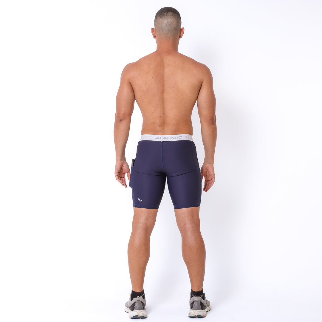 Bermuda Masculina Marinho Bolsos Adaptive