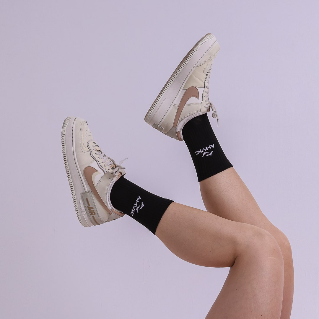 Meia AHVIC Preta Cano Alto