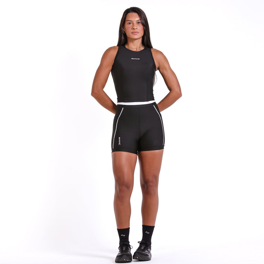 Regata Poly Run Pocket Preto
