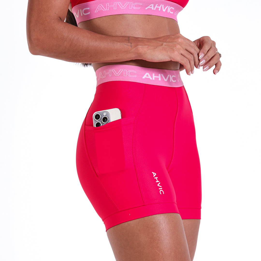 Short com Bolso Napa Vermelho