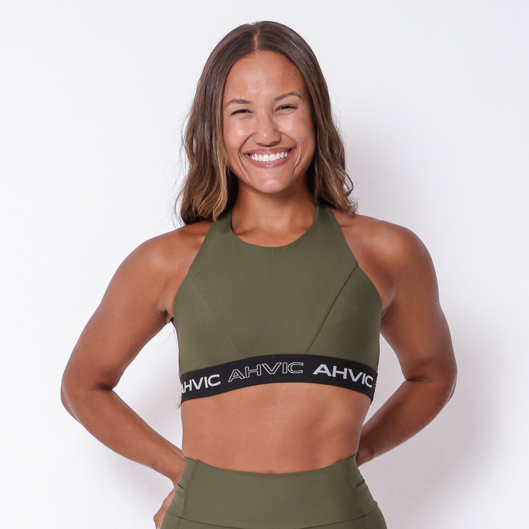 Top Mari Run Drop  Verde Militar