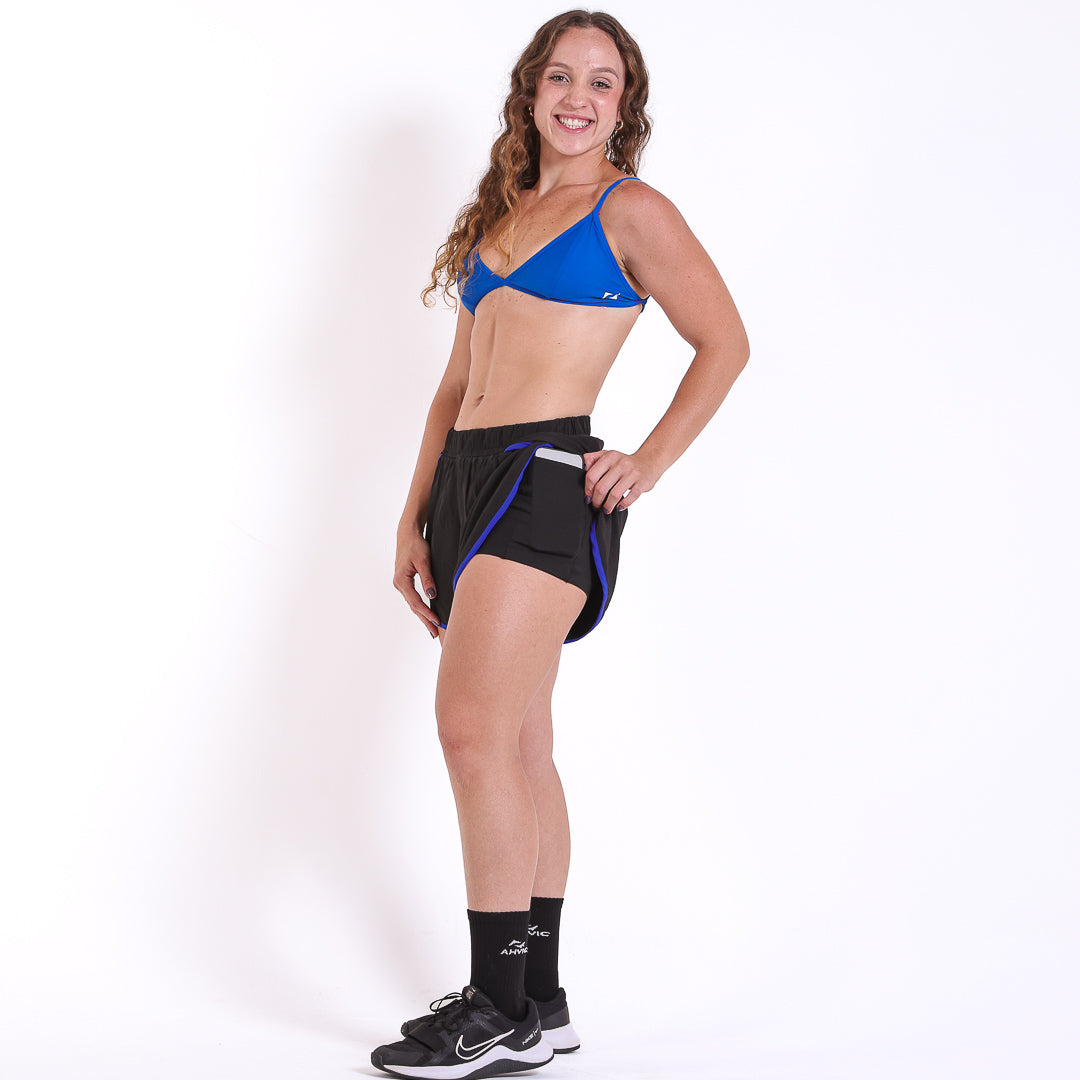 Short Summer Tactel Preto Bicolor