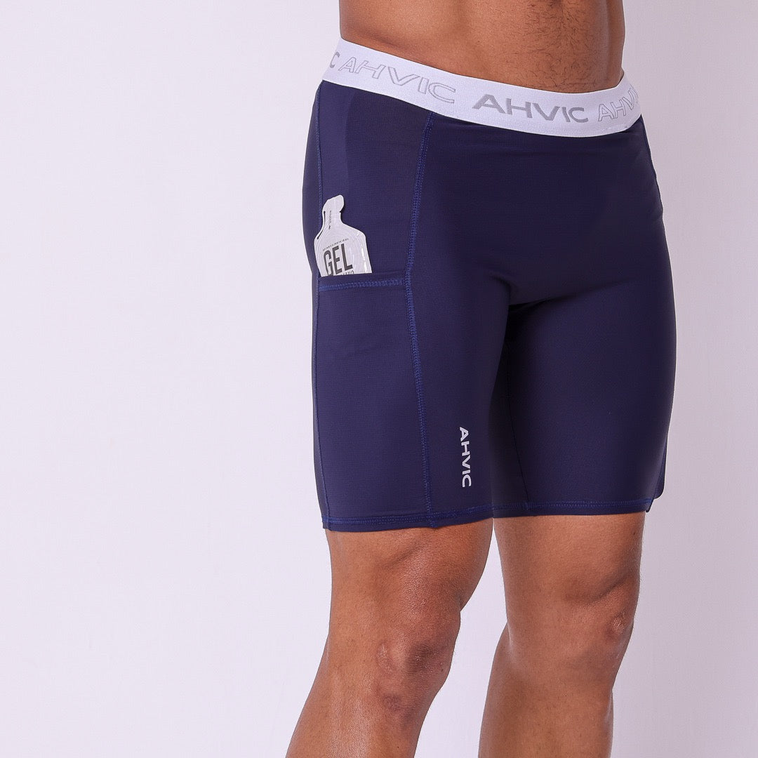 Bermuda Masculina Marinho Bolsos Adaptive