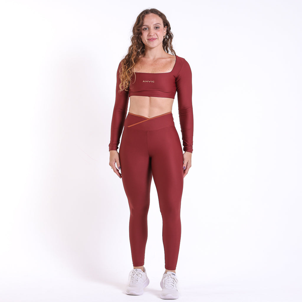 Top Move e Legging Rise Madder Brown