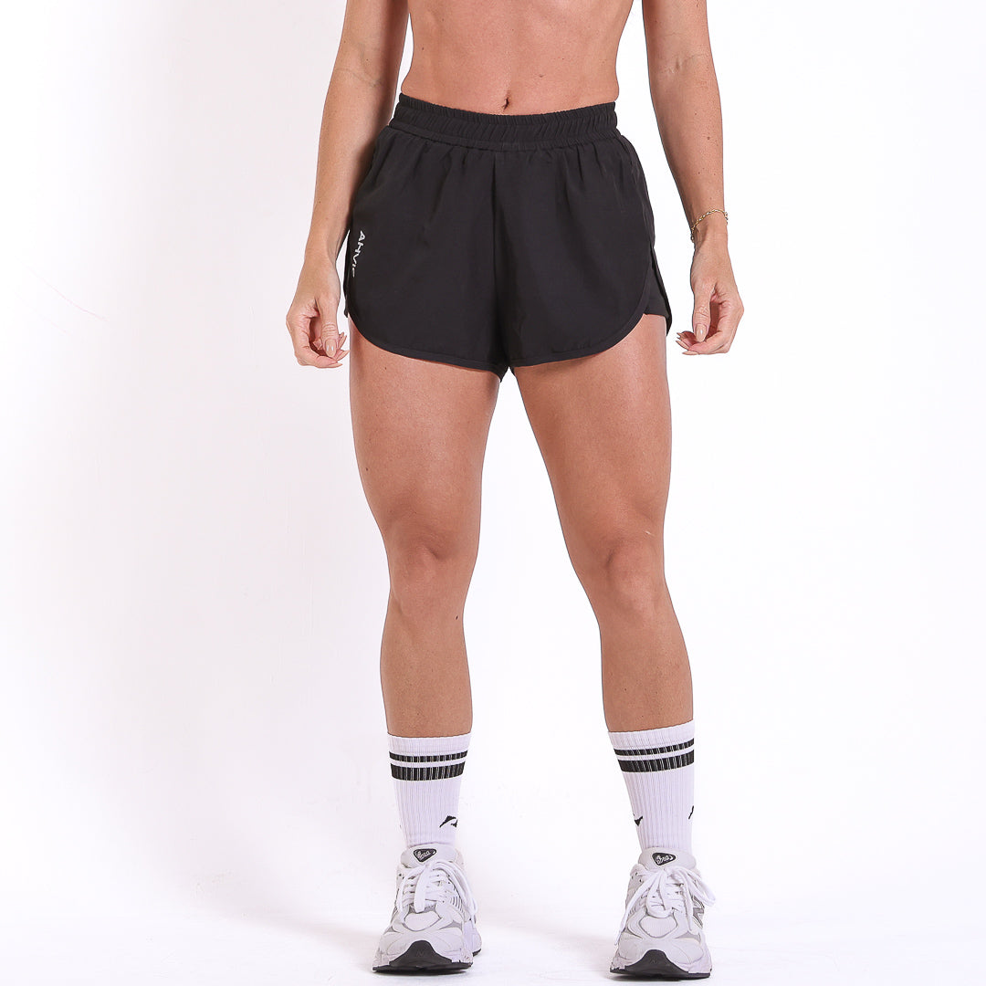 Conjunto Top Flow Preto e Short Fresh Tactel Preto