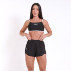 Conjunto Top Flow Preto e Short Fresh Tactel Preto