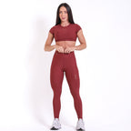 Conjunto Top e Legging Betina Madder Brown
