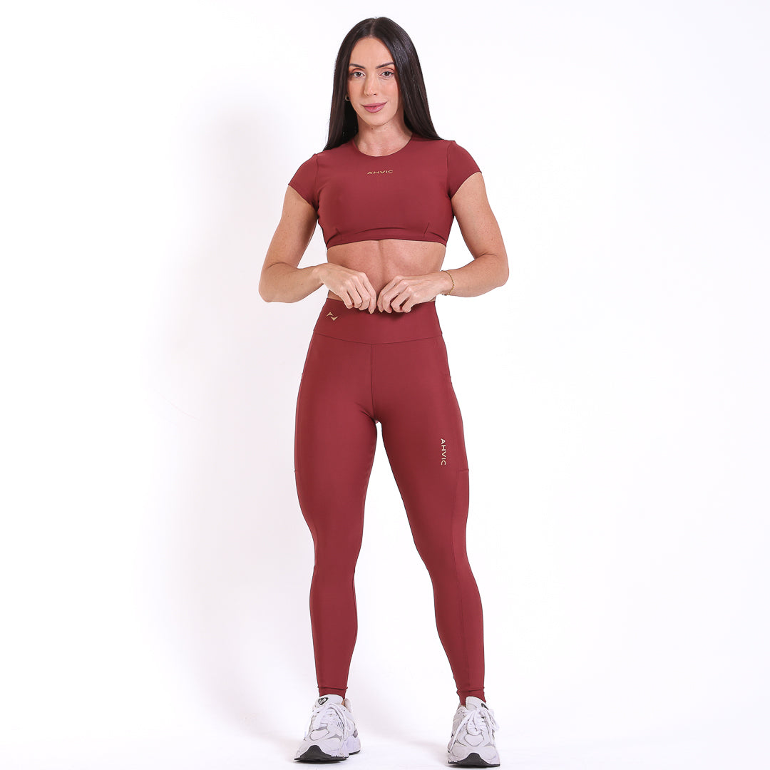 Conjunto Top e Legging Betina Madder Brown