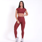 Conjunto Top e Legging Betina Madder Brown
