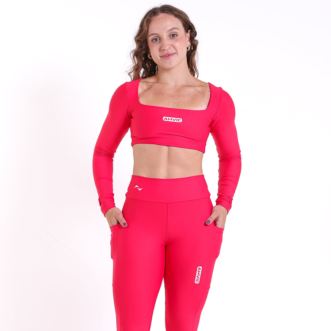 Conjunto Top Move e Legging Betina Vermelho