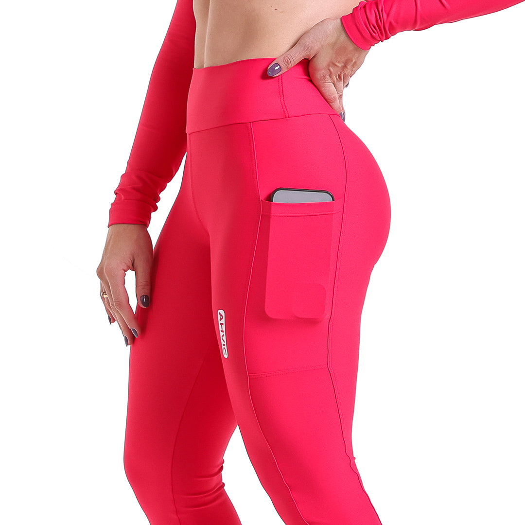 Conjunto Top Move e Legging Betina Vermelho