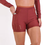 Conjunto Top Move e Short Flow Madder Brown