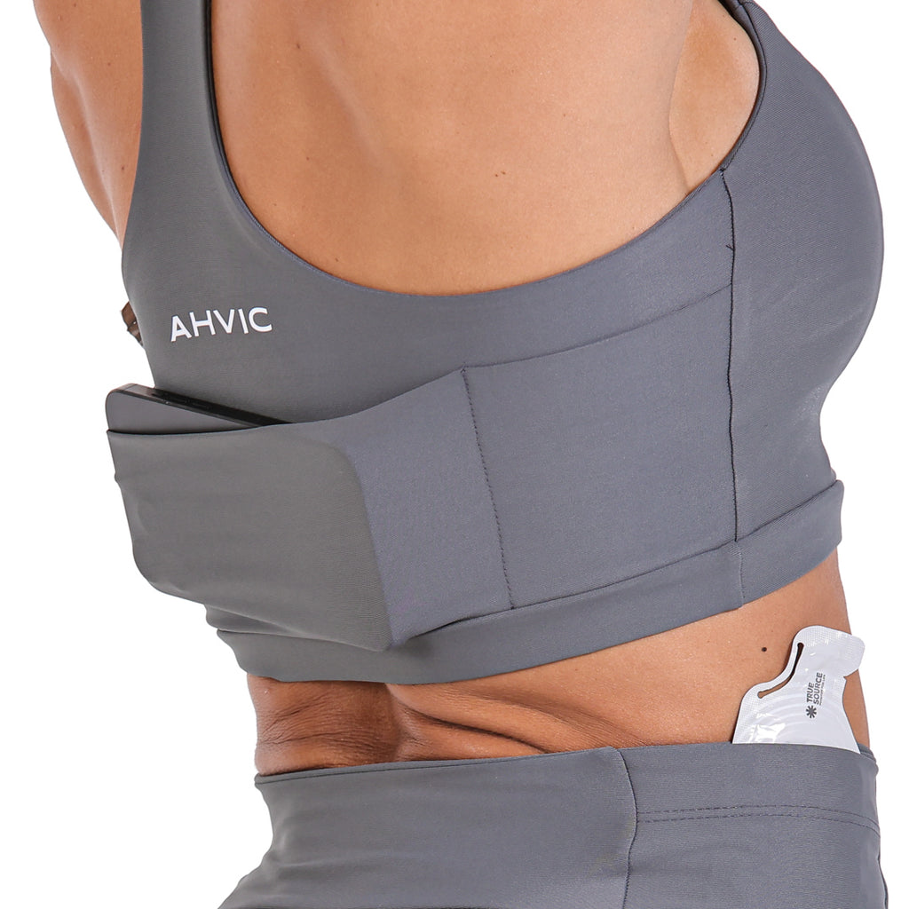 Top Susana Pocket Cinza