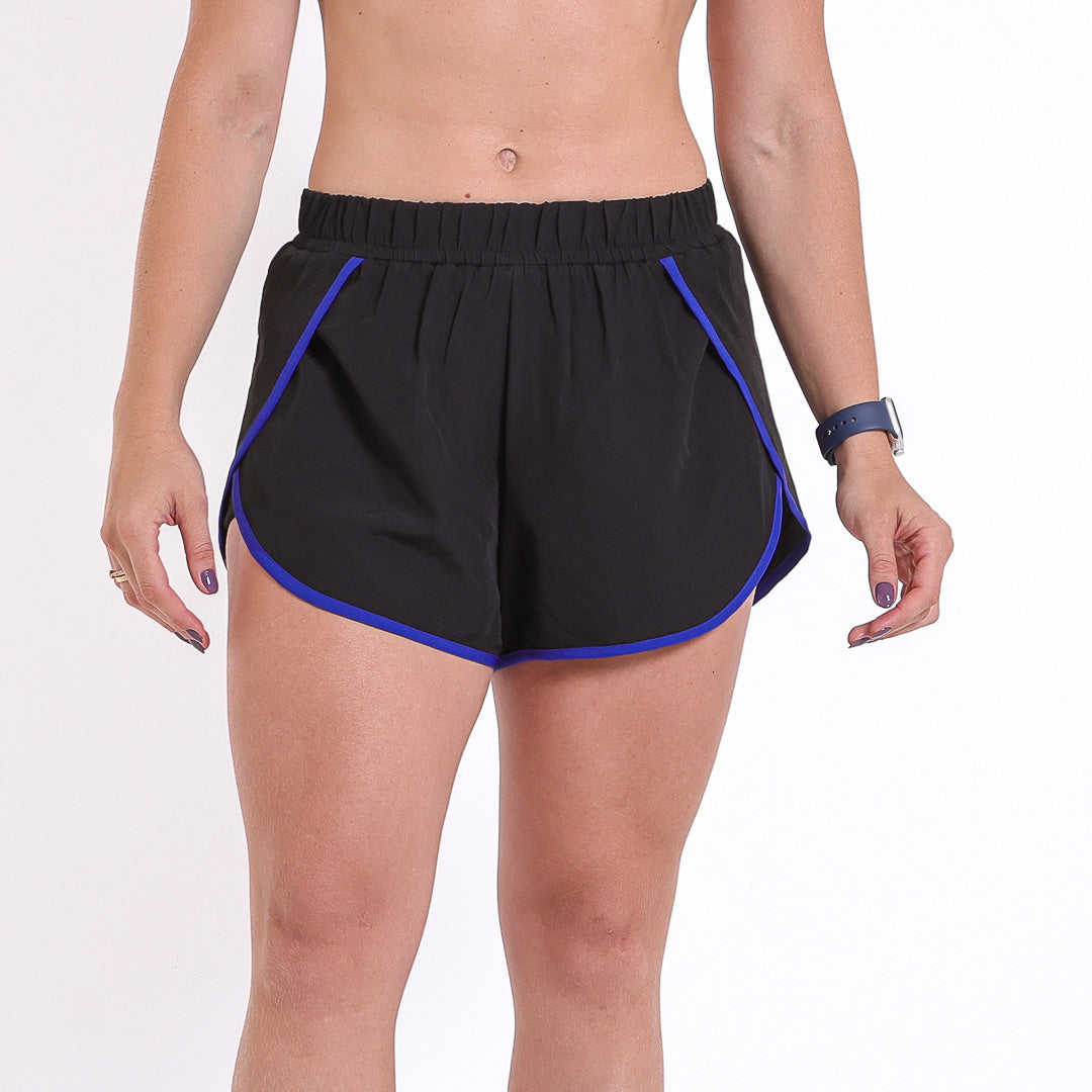 Short Summer Tactel Preto Bicolor