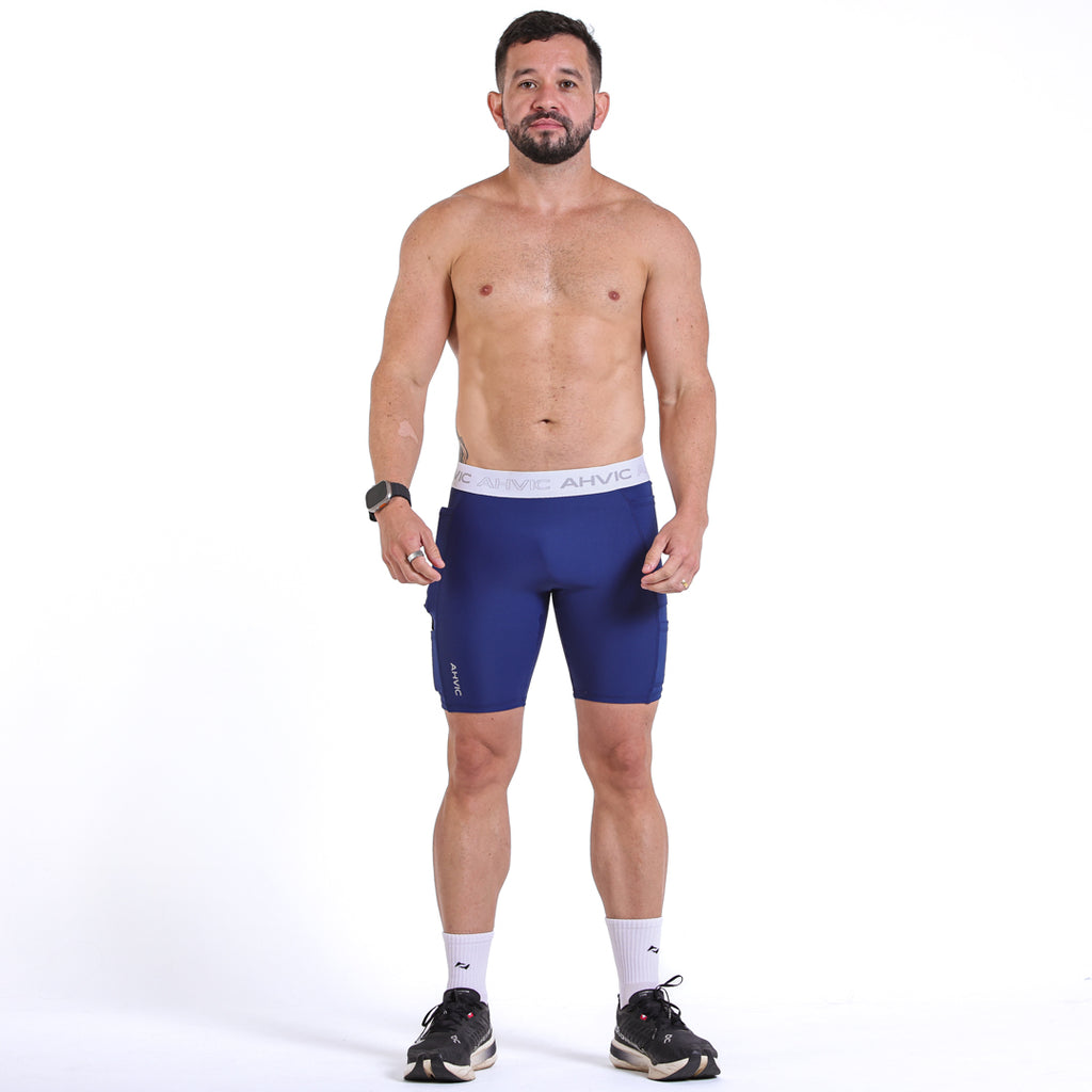 Bermuda Masculina QuadRun Drop Azul Marinho