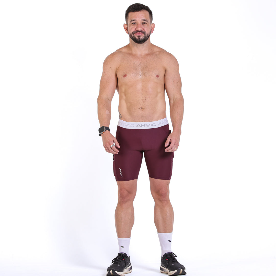 Bermuda Masculina QuadRun Drop Malbec