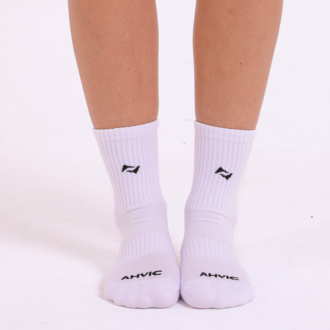 Meia AHVIC Branca Cano Médio