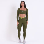 Legging Rise Drop Militar