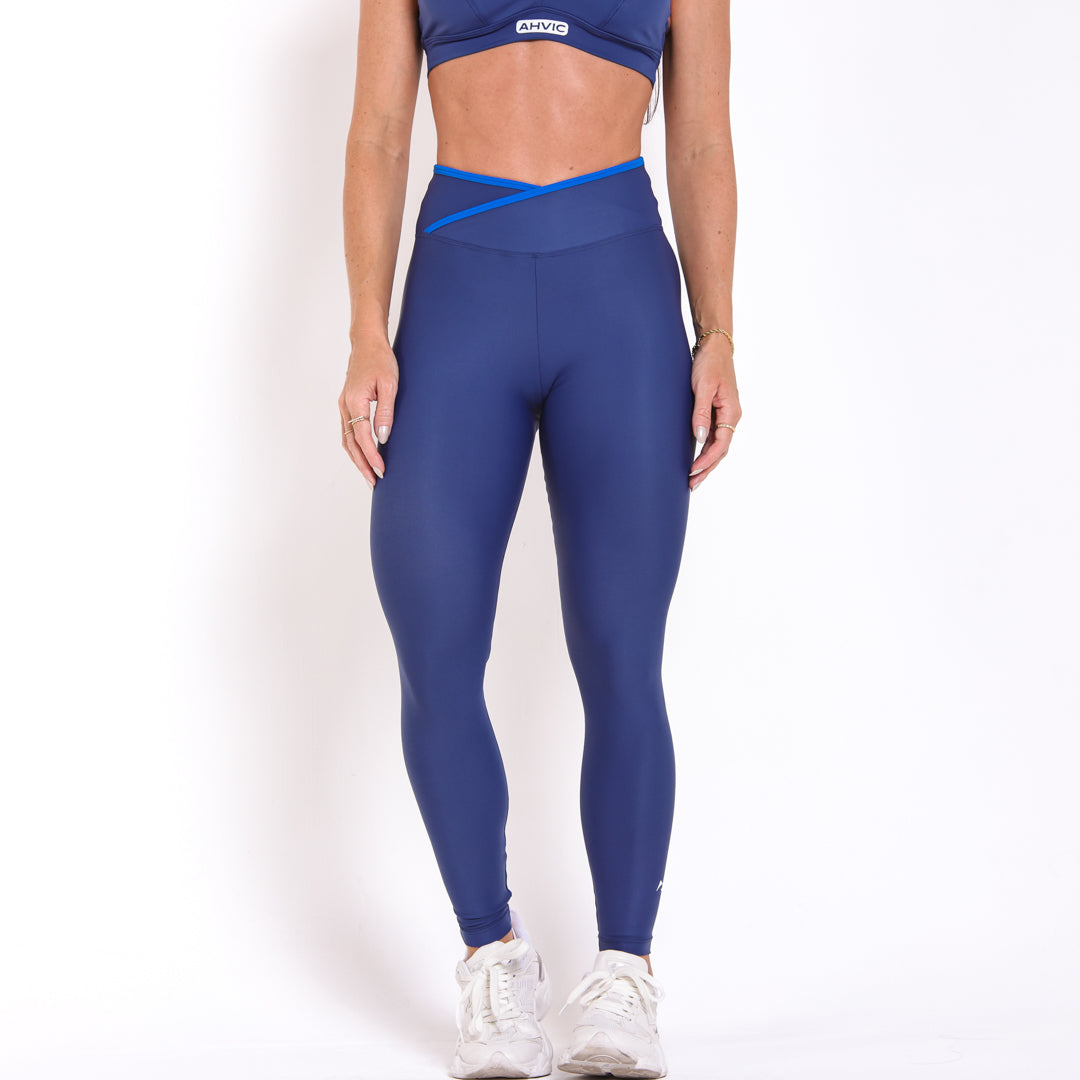 Legging Rise Drop Azul Marinho