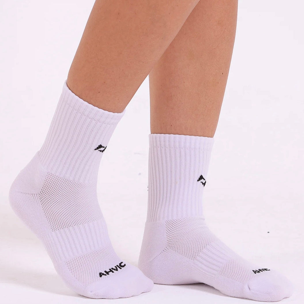 Meia AHVIC Branca Cano Médio