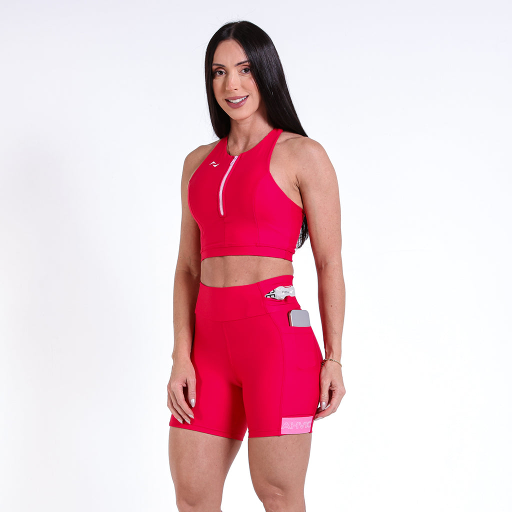 Short Mari Run Drop  Vermelho