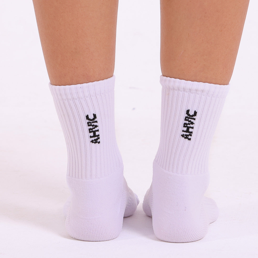 Meia AHVIC Branca Cano Médio