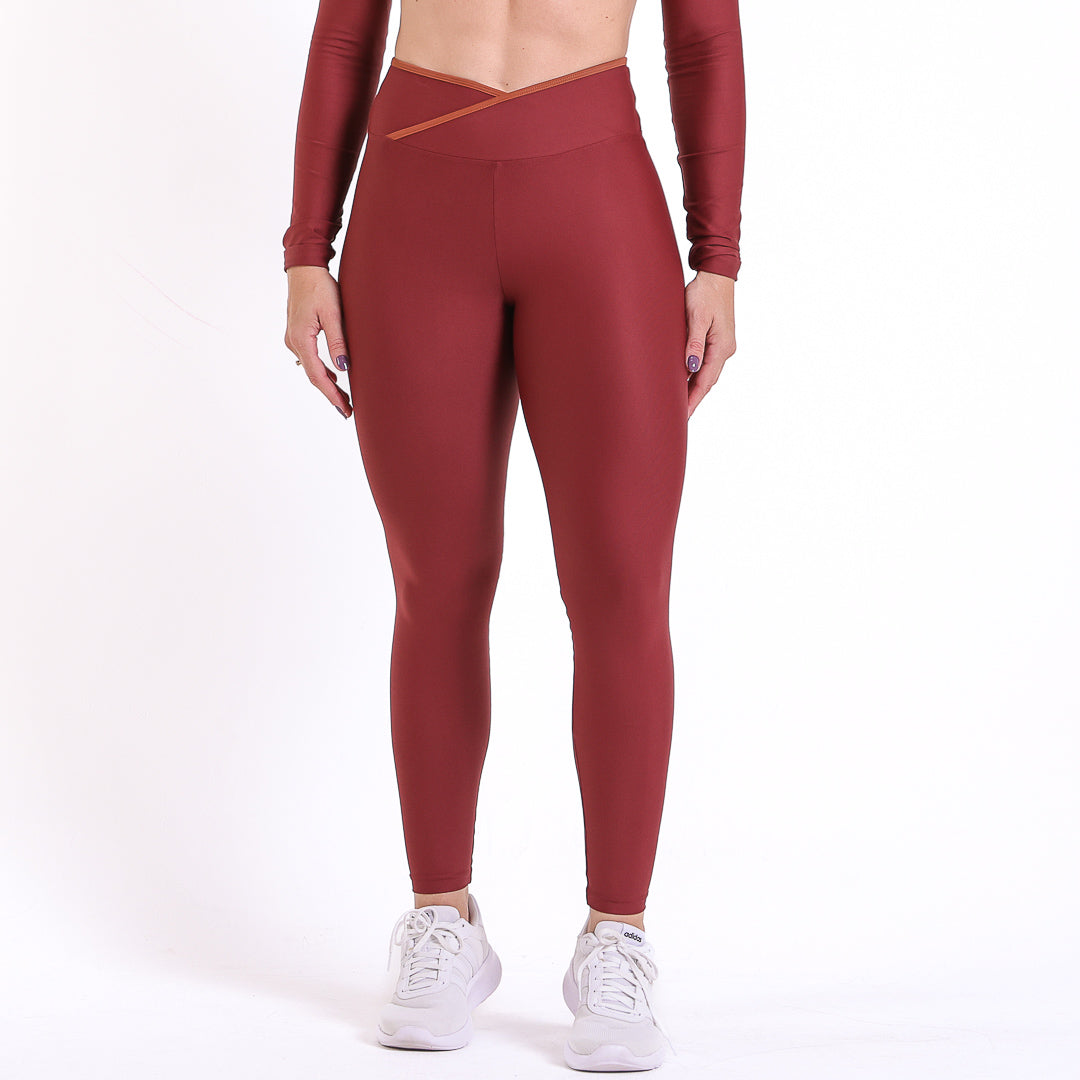 Legging Rise Drop Madder Brown