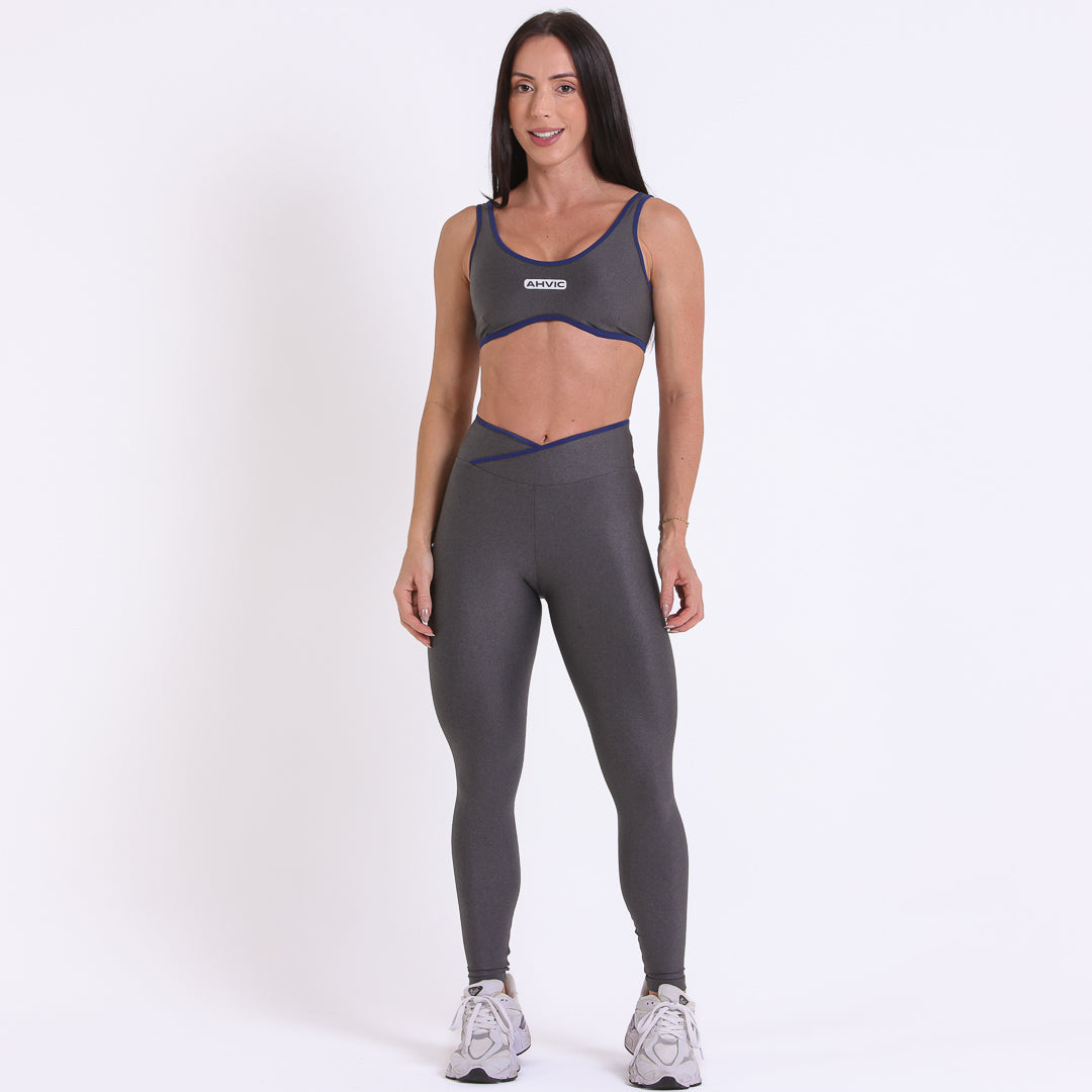 Legging Rise Drop Grafite