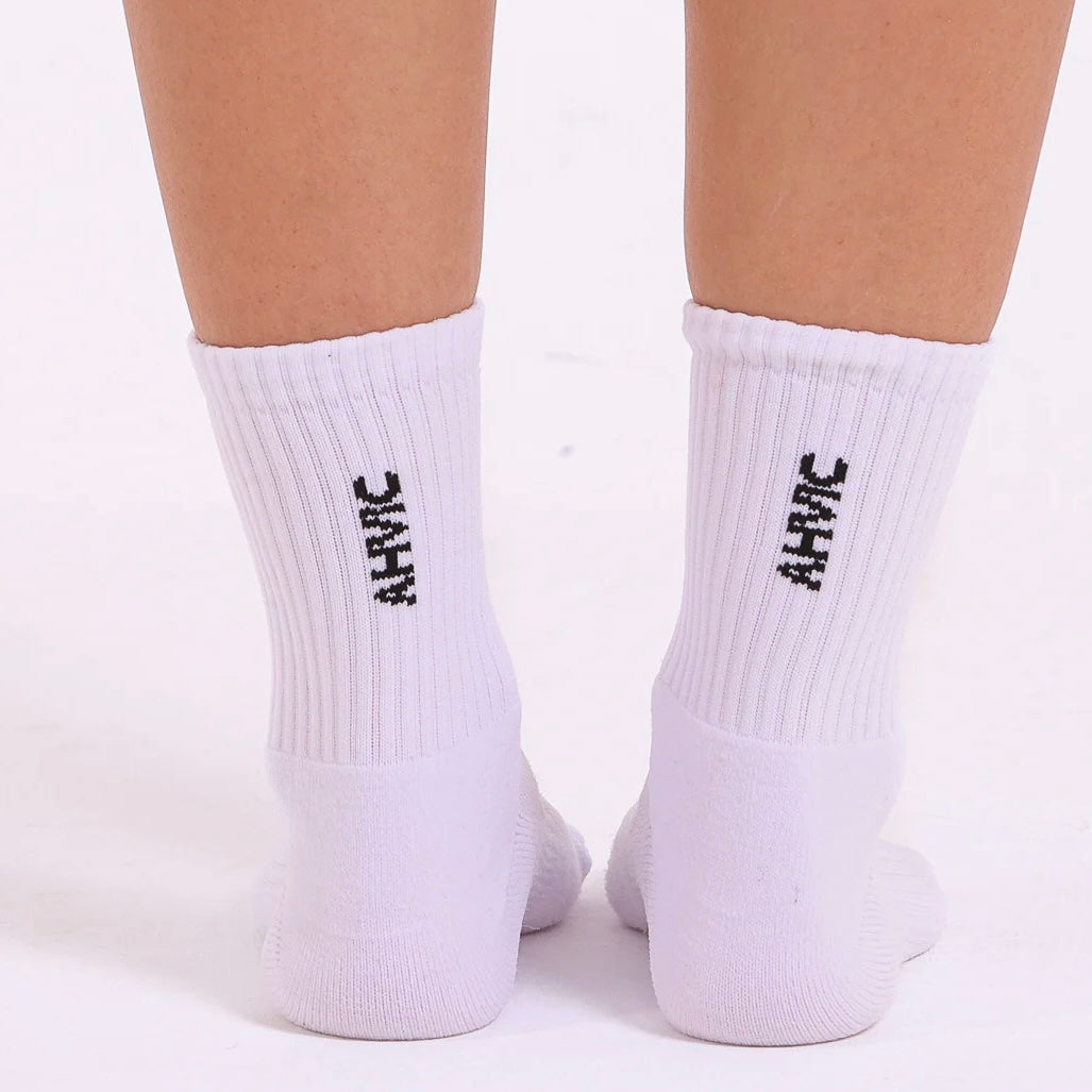 Meia AHVIC Branca Cano Médio