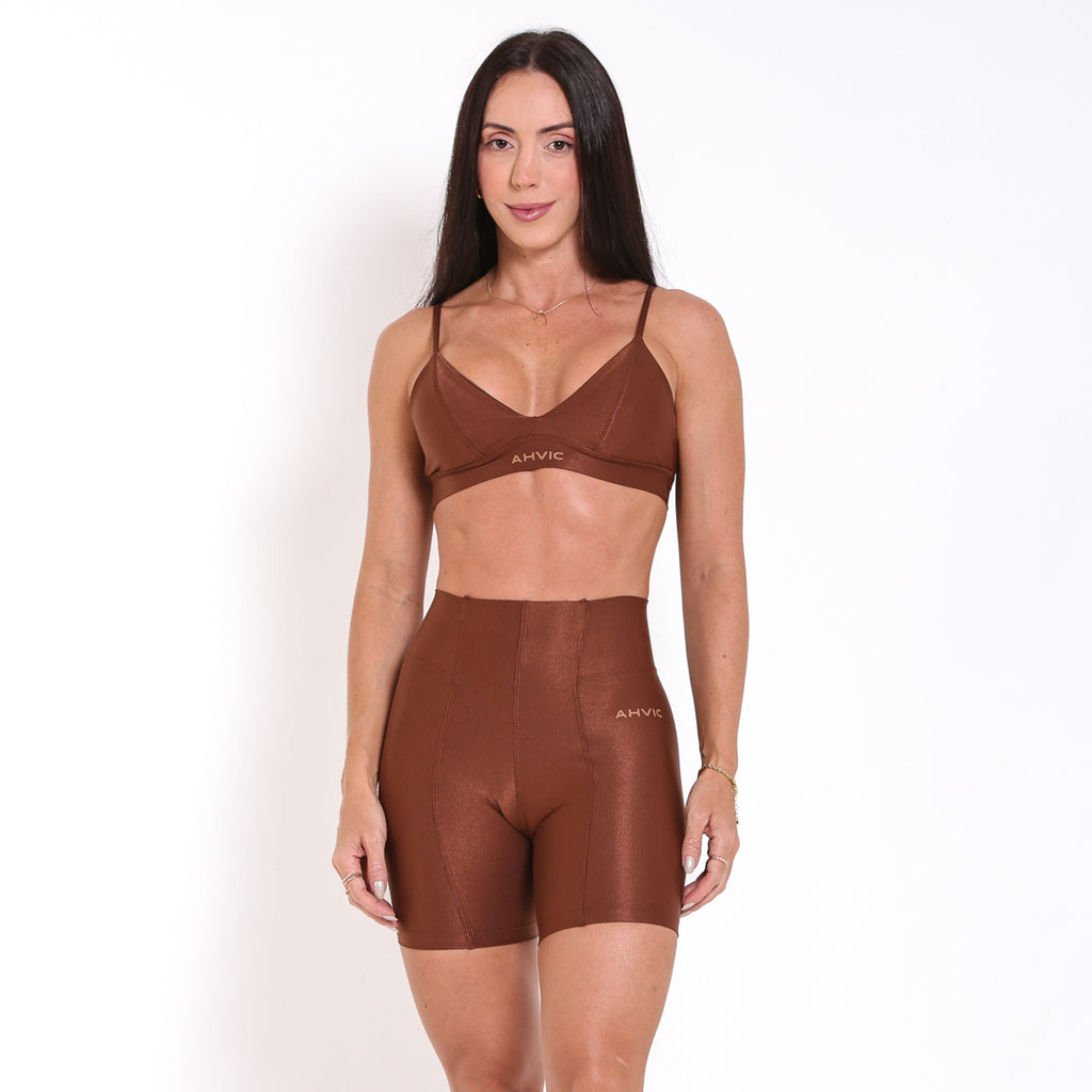 Top Andressa Aveludado Chocolate