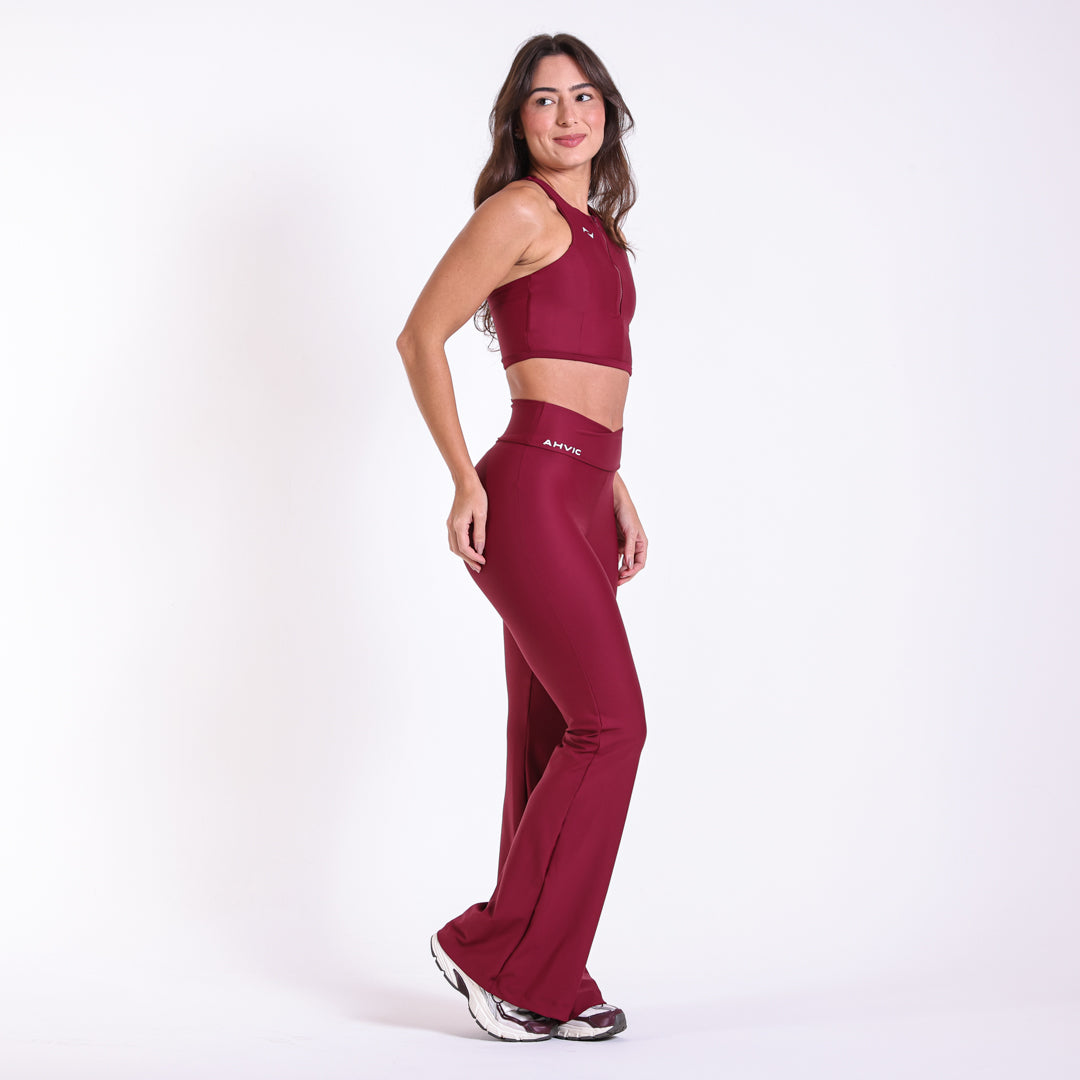 Legging Flare Alma Bordô
