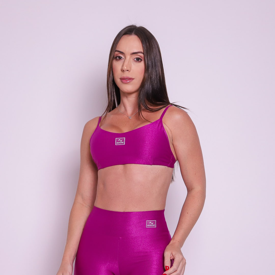 Top Júlia Aveludado  Púrpura