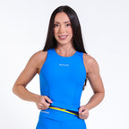 Regata Poly Run Pocket Azul Brasil