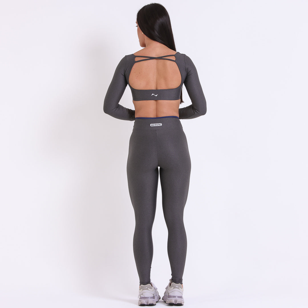 Legging Rise Drop Grafite