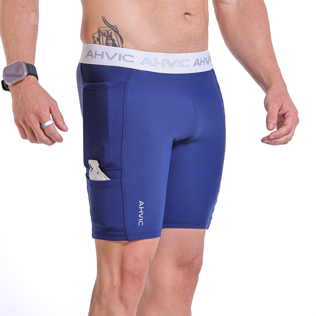 Bermuda Masculina QuadRun Drop Azul Marinho