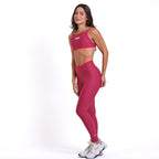 Legging Rise Drop Cherry Red